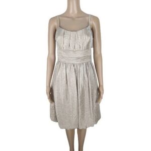 London Times Champagne Balloon Hem Dress 6